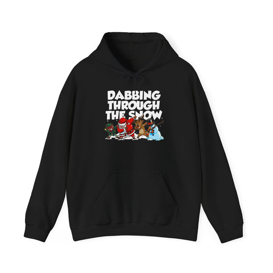 Dabbing Through The Snow Christmas Graphic Hoodie Heavy Blend™ Hooded Sweatshirt
