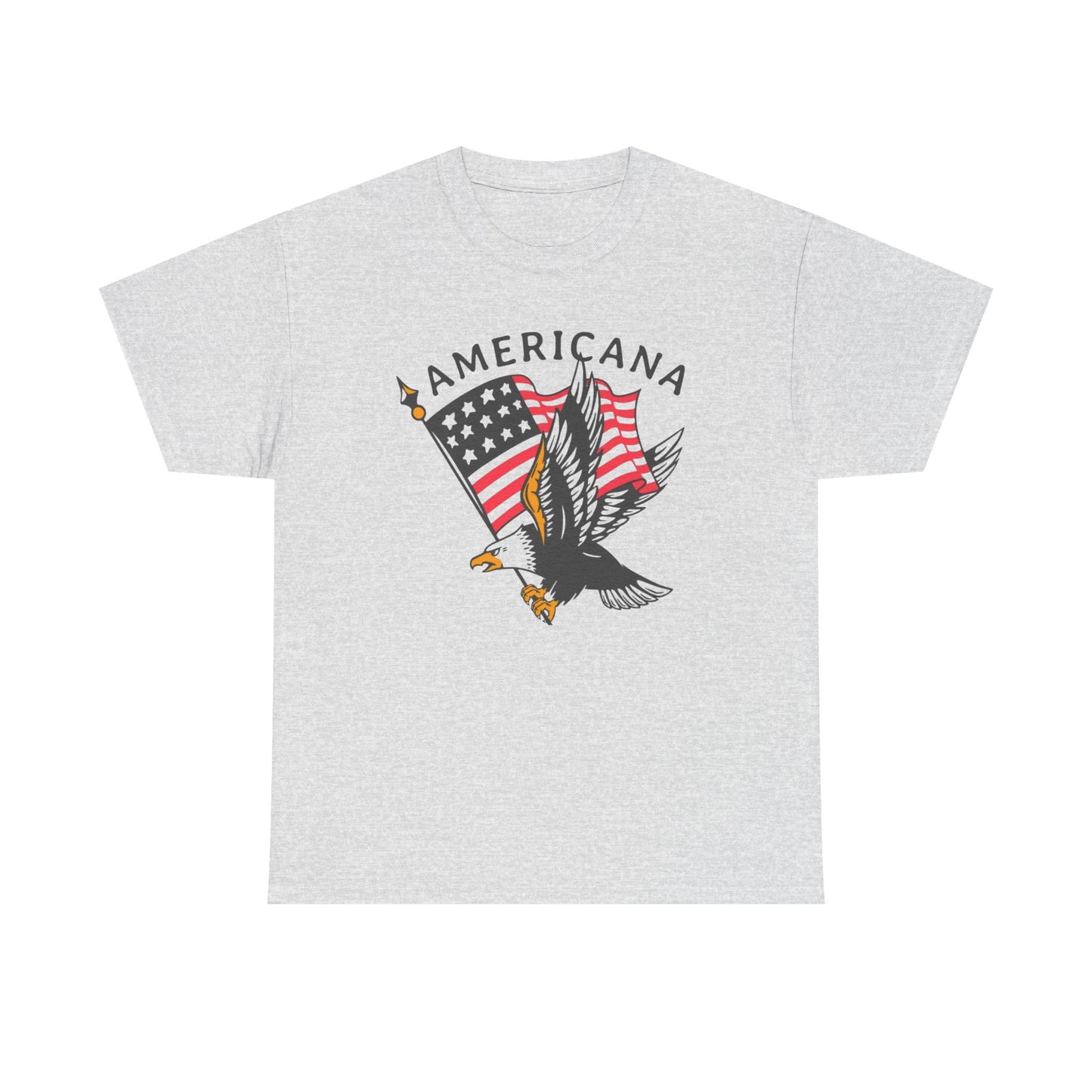 Americana Bald Eagle Flying Graphic T Shirt Unisex Heavy Cotton Tee New Gift