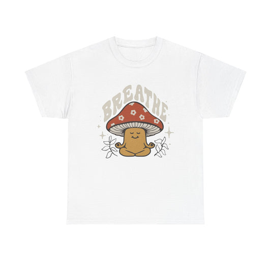 Breathe Mushrooms Graphic T Shirt NEW ADULT Unisex Heavy Cotton Tee