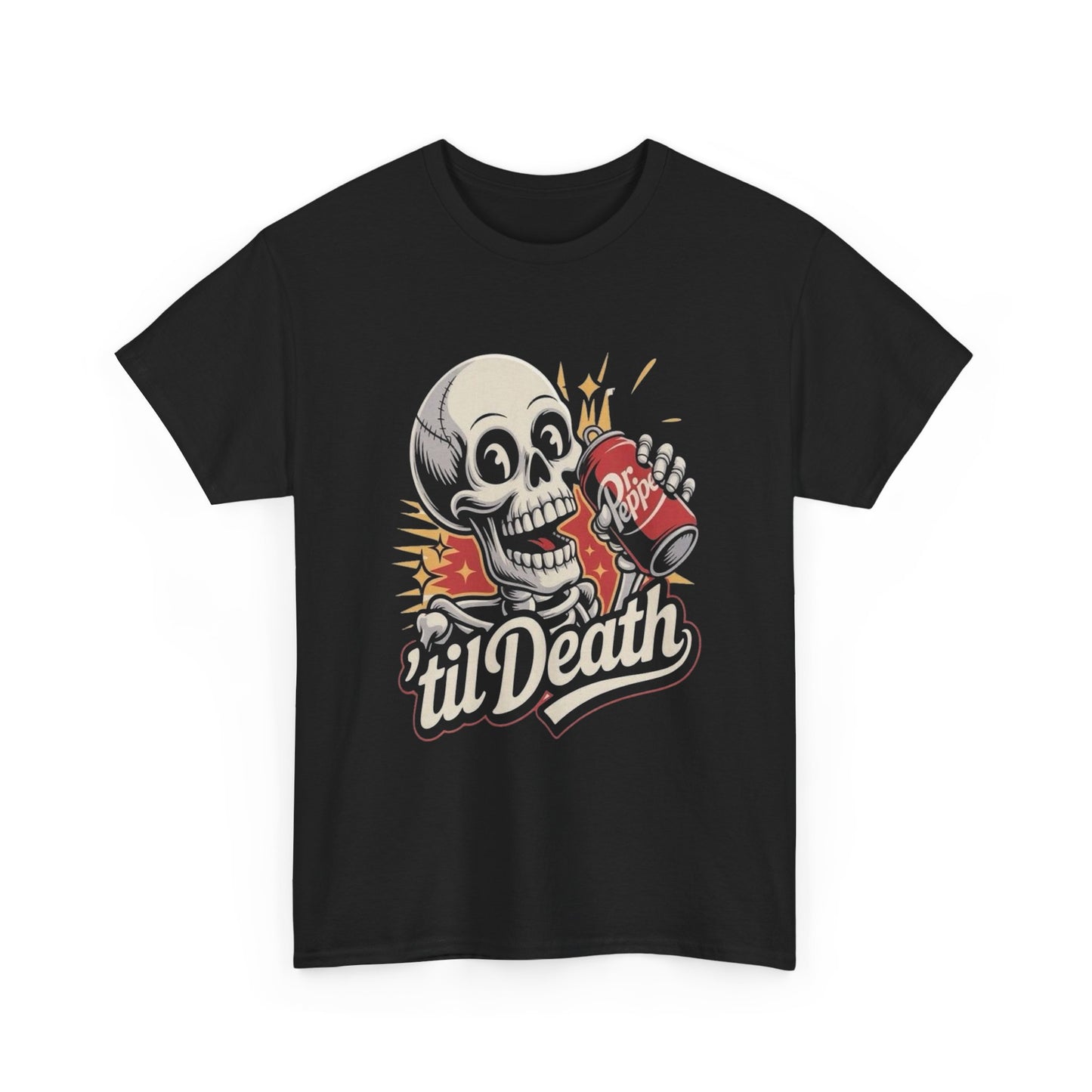 Dr Pepper Till Death Graphic T Shirt NEW ADULT TEE VINTAGE