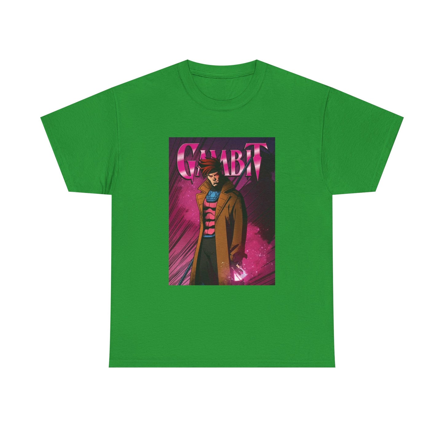 Gambit Tshirt Vintage Anime Cartoon Graphic Neon Unisex Heavy Cotton Tee
