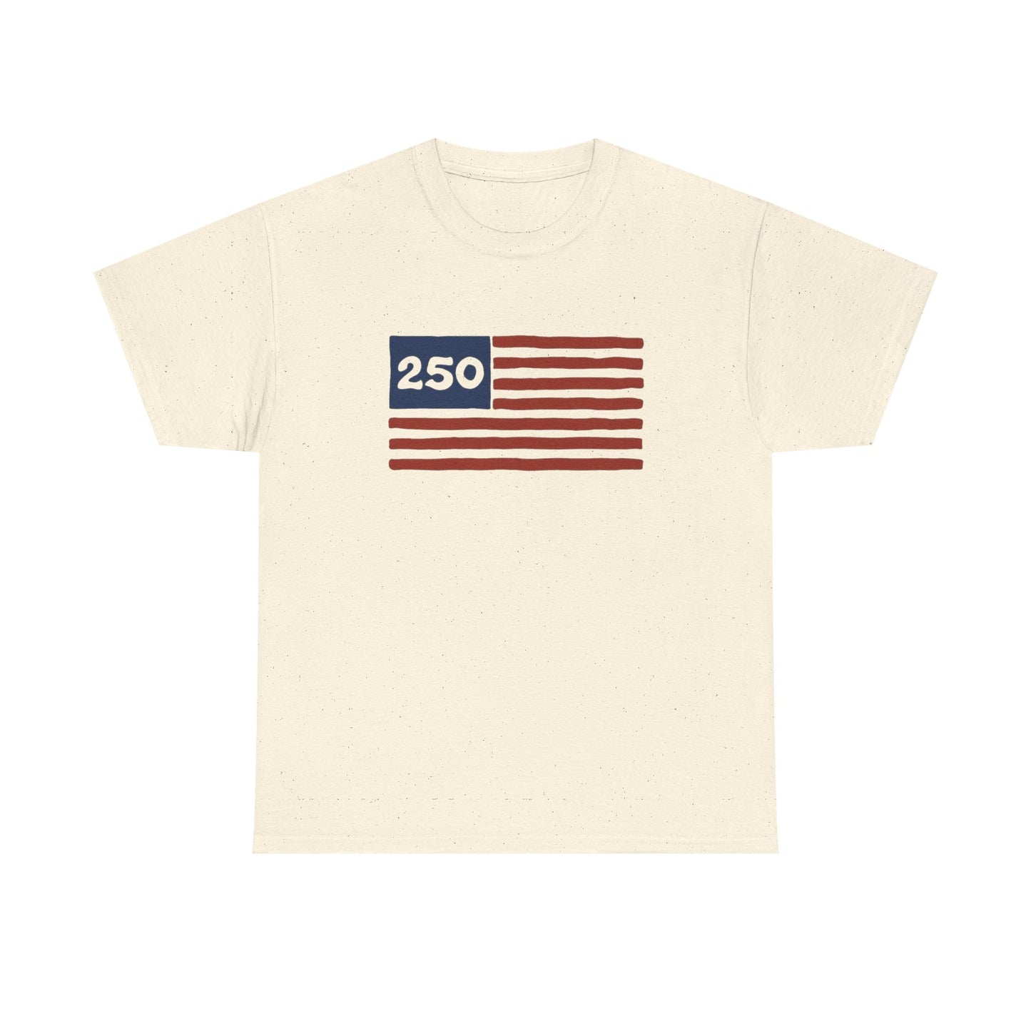 USA 250 American Flag Retro Graphic T Shirt Regular Men's Heavy Cotton Tee