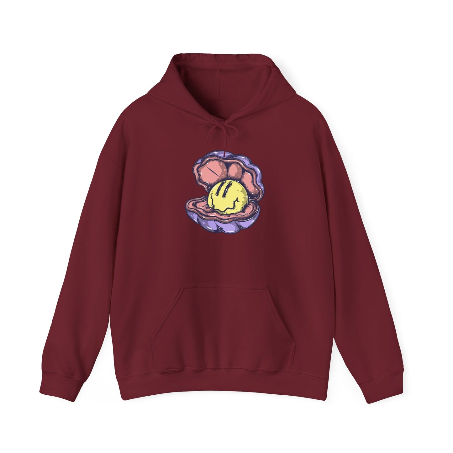 Happy Clam Graphic Hoodie Unisex Heavy Blend™ Hooded Sweatshirt