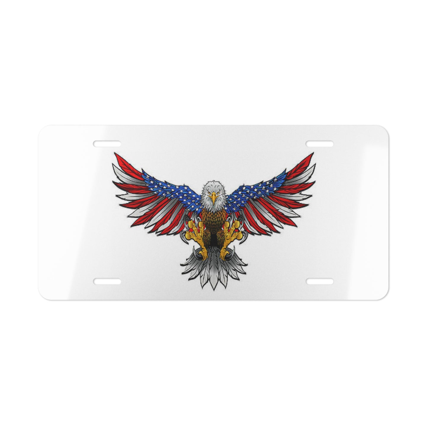 American Flag Bald Eagle License Plate USA MADE Vanity Plate