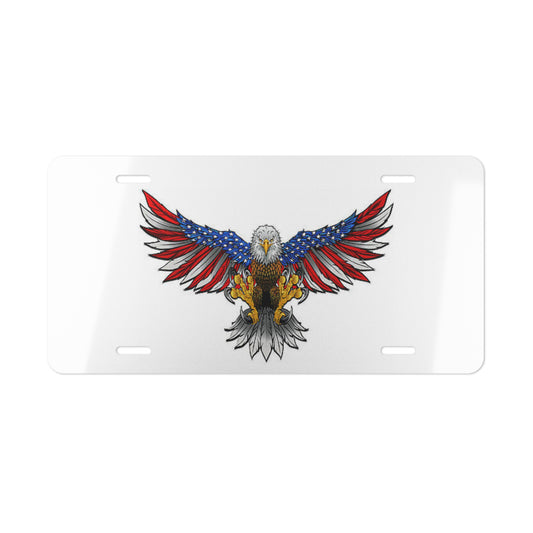 American Flag Bald Eagle License Plate USA MADE Vanity Plate