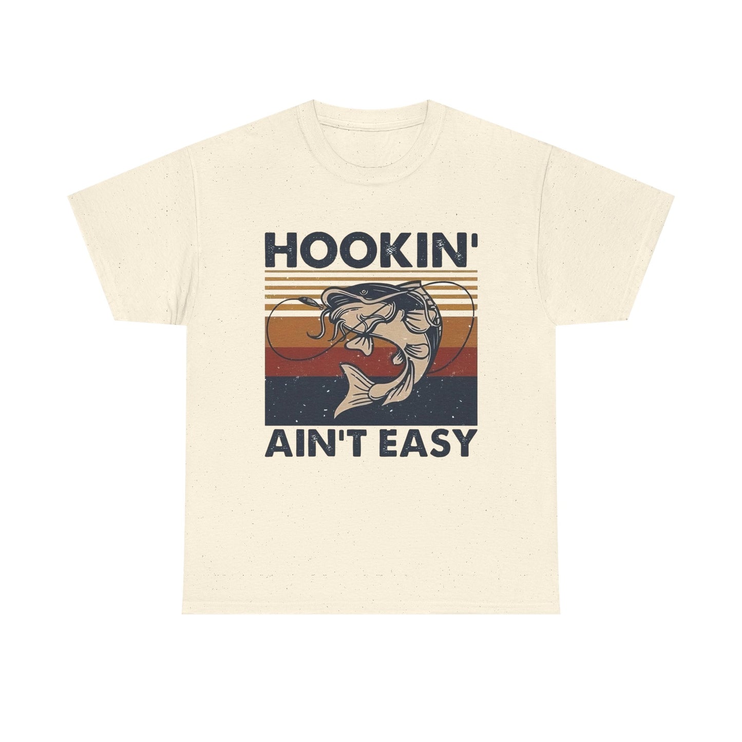 Hookin Aint Easy Fishing Graphic T Shirt NEW ADULT TEE VINTAGE
