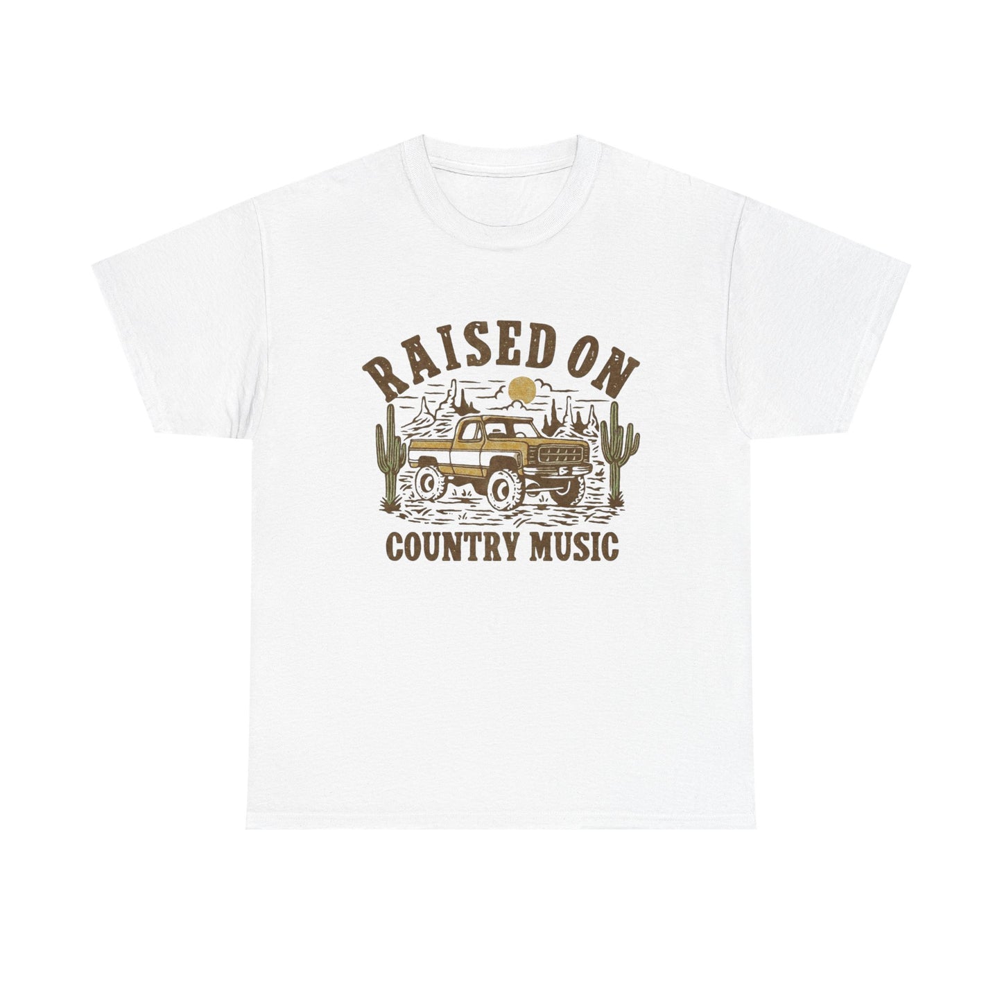 Raised On Country Music Graphic T Shirt ADULT NEW