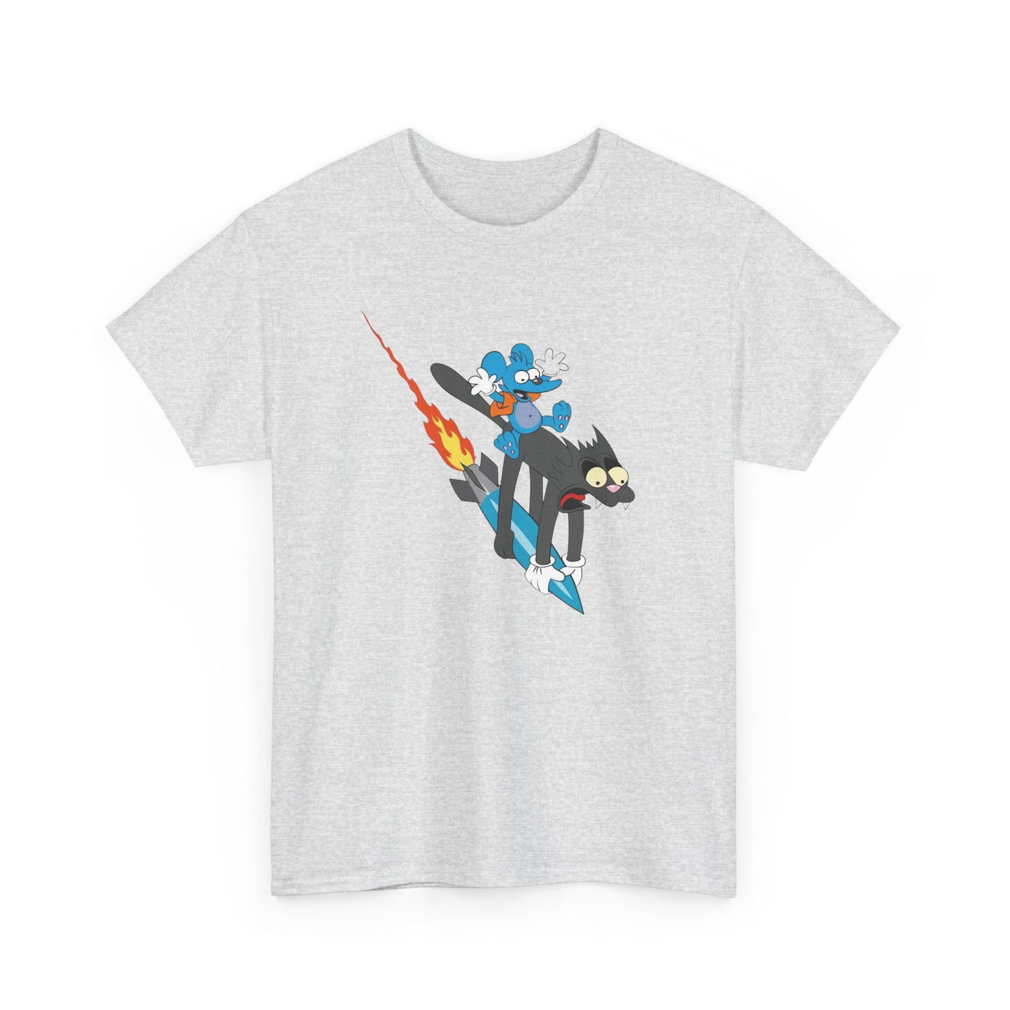 Itchy And Scratchy Funny Graphic T-Shirt Comfy Cotton Tee Brand NEW