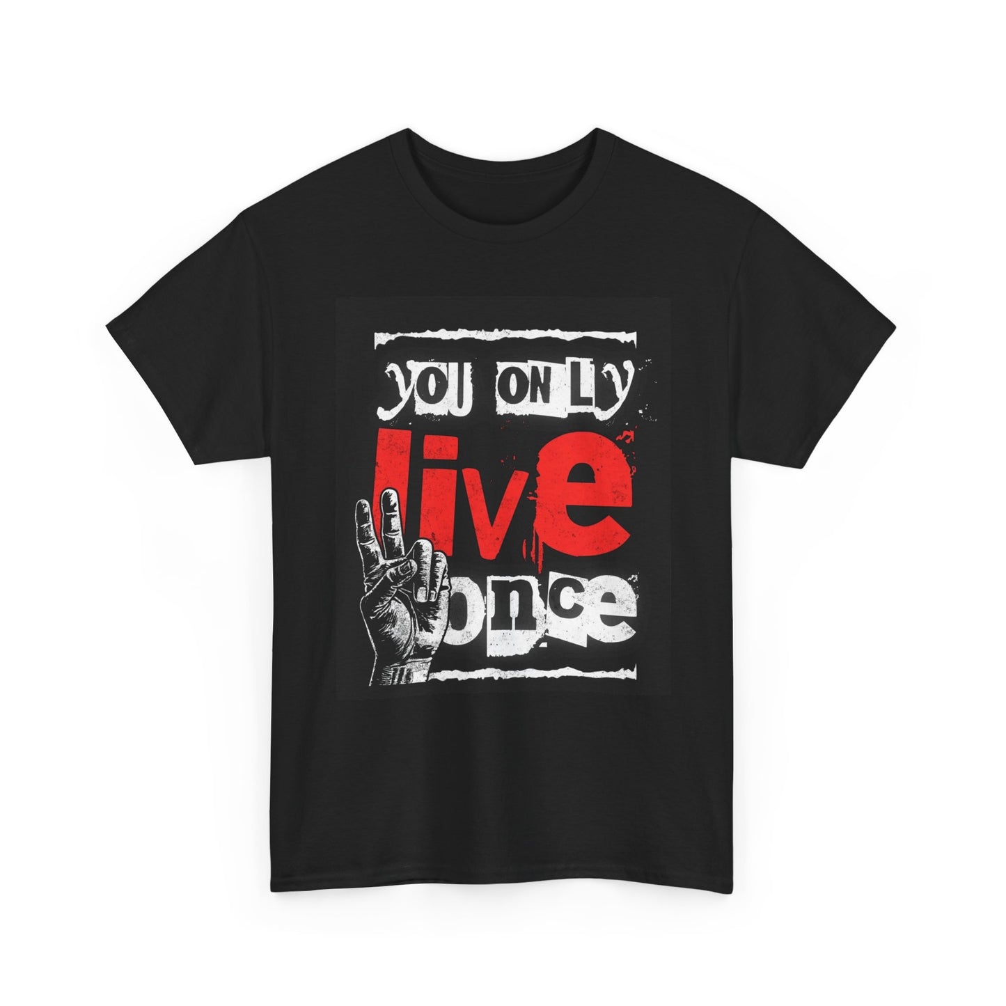You Only Live Once Graphic T Shirt Retro Unisex Heavy Cotton Tee