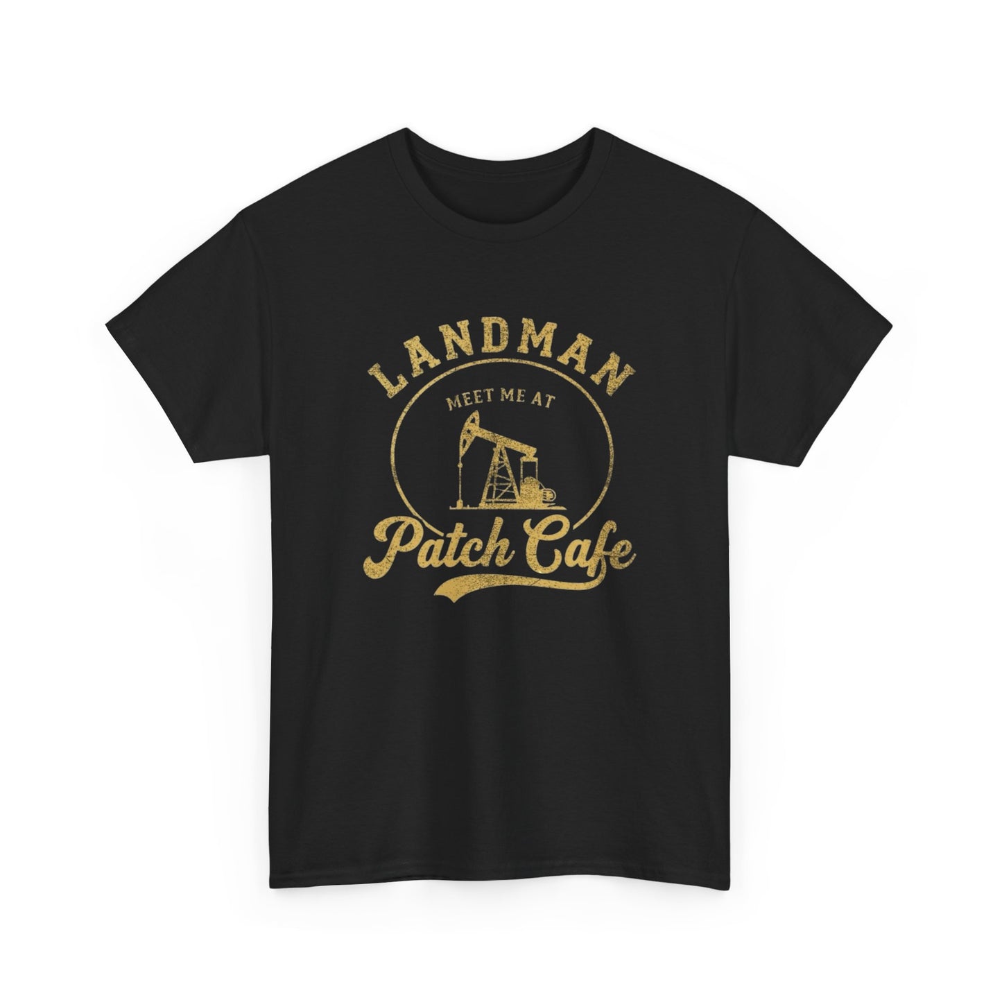 Landman Patch Cafe Graphic T Shirt NEW Unisex Heavy Cotton Tee