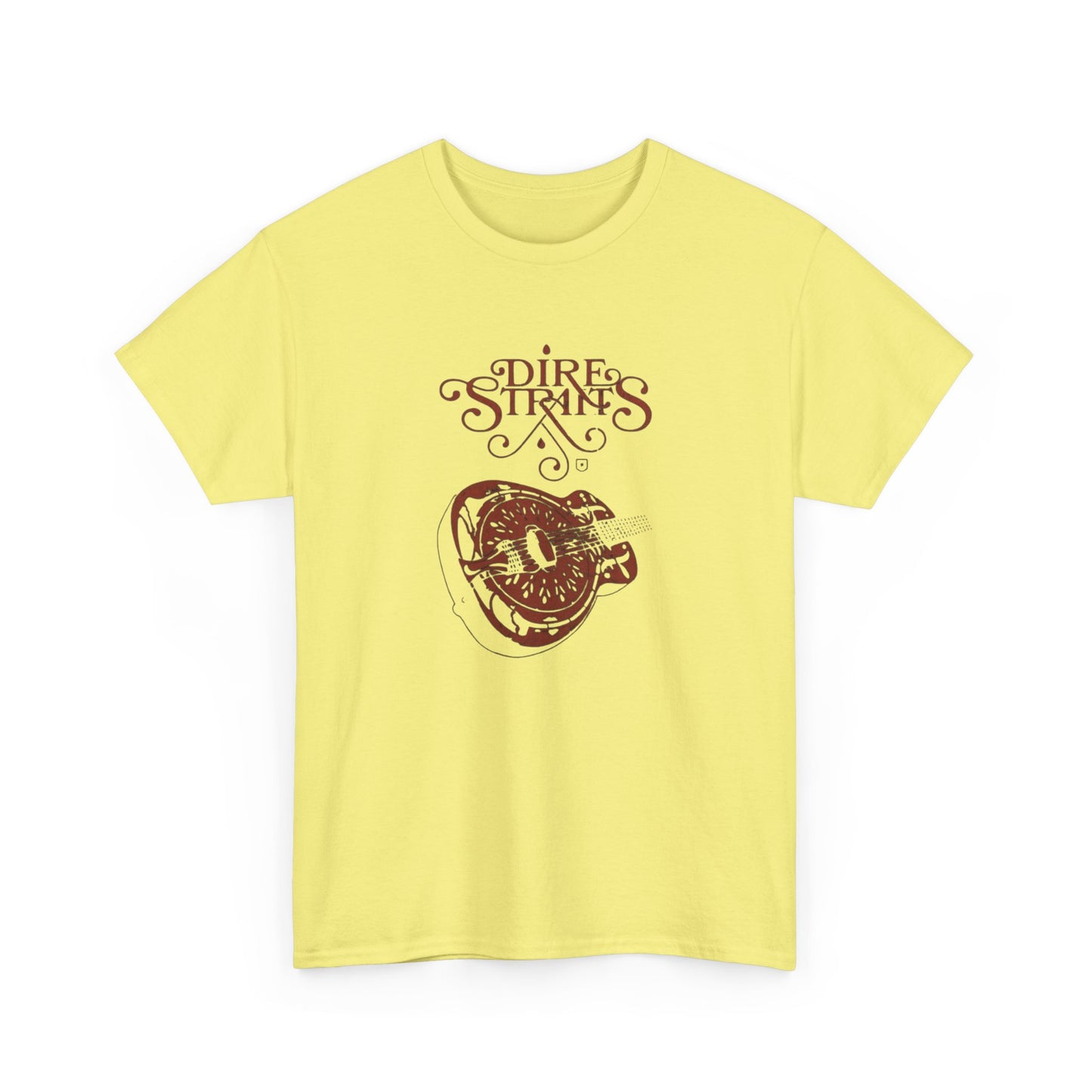 Dire Straits Vintage Guitar Graphic T Shirt NEW ADULT Unisex Heavy Cotton Tee
