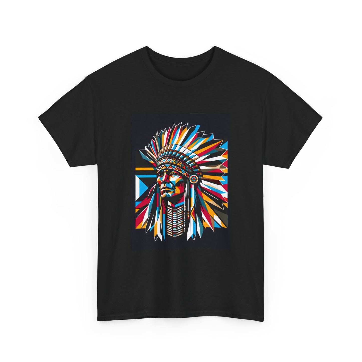 Native American Indian Tshirt Portrait Pride New Unisex Heavy Cotton Tee