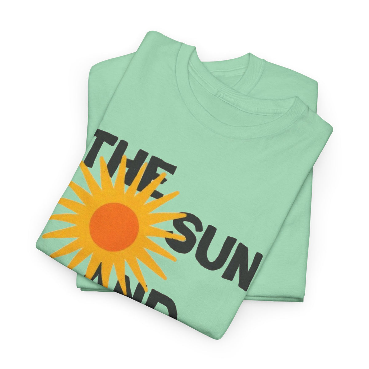 The Sun And The Sea Graphic T Shirt Retro Men's Heavy Cotton Tee