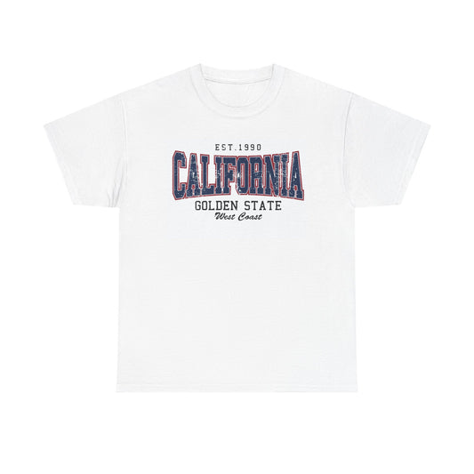 California Graphic T Shirt Vintage Golden State Retro Unisex Heavy Cotton Tee