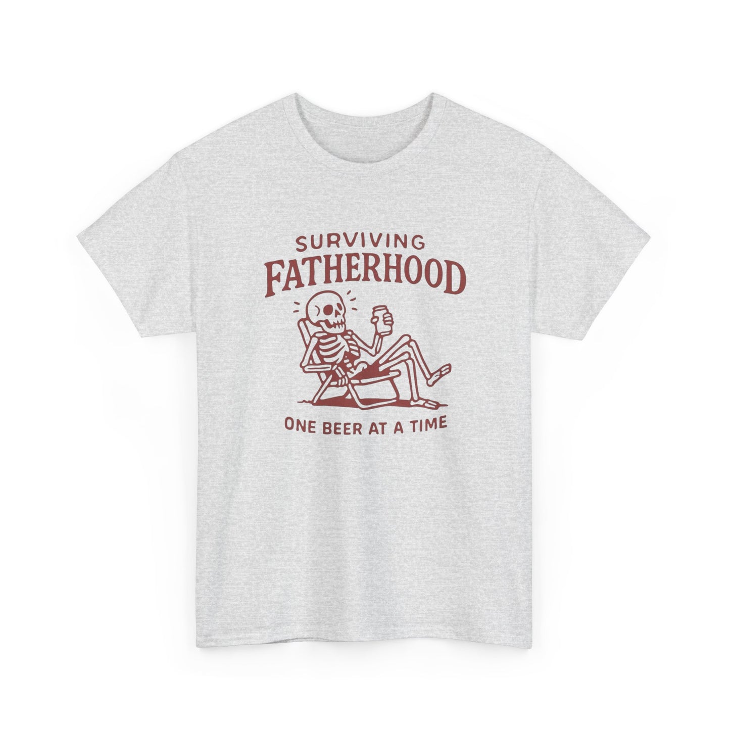 Surviving Fatherhood One Beer At A Time Graphic T Shirt Unisex Heavy Cotton Tee