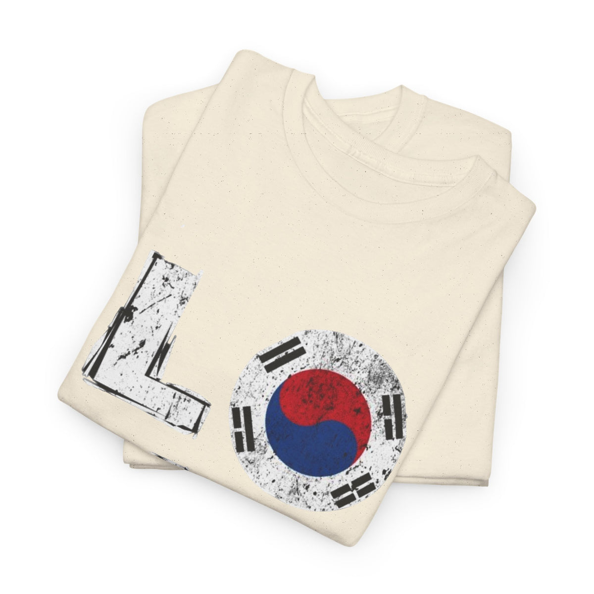 Love South Korea Graphic T Shirt Men's Heavy Cotton Tee