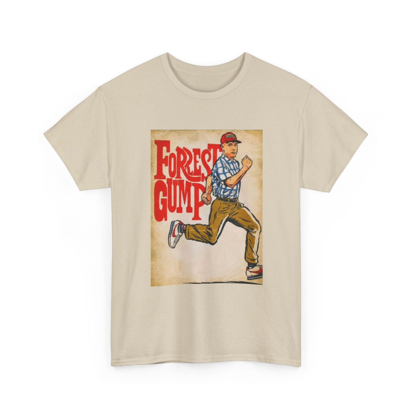 Forrest Gump Tshirt Vintage Retro Movie Poster Unisex Heavy Cotton Tee