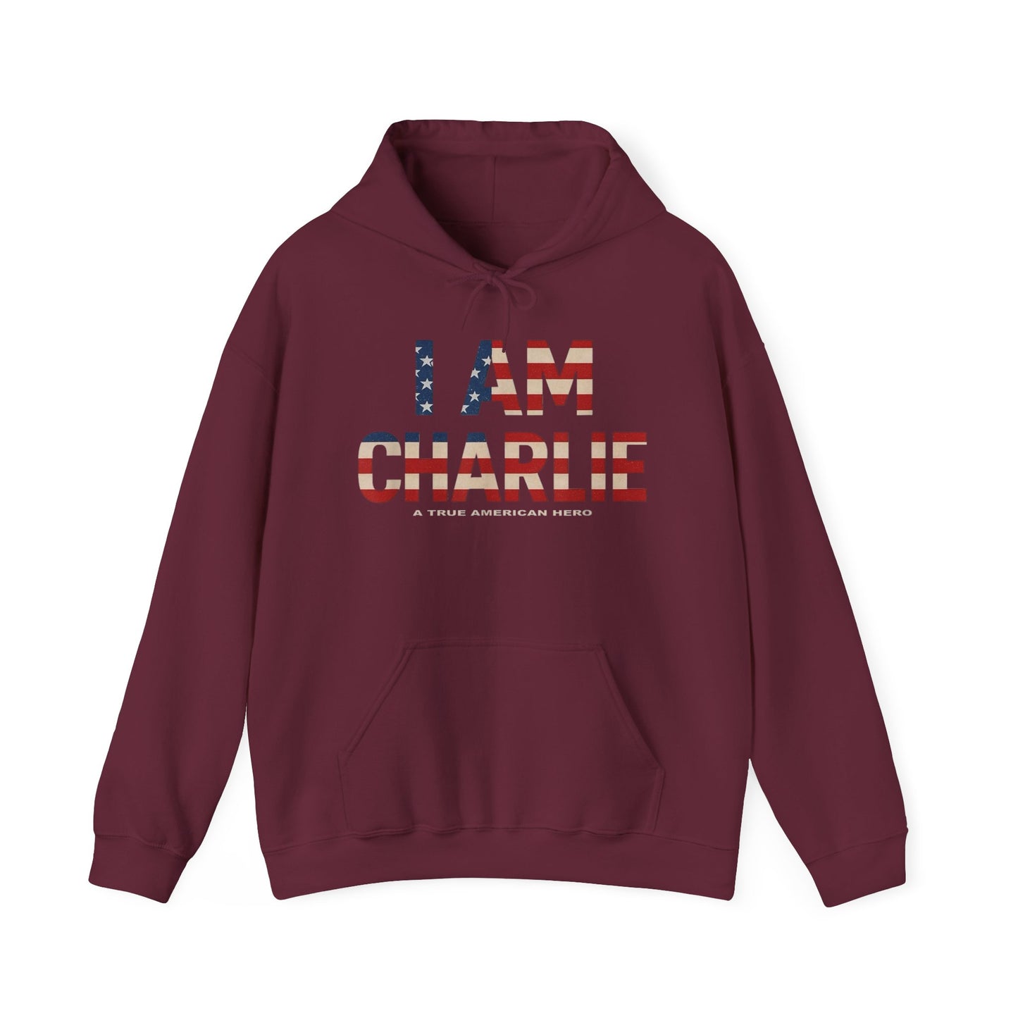 I Am Charlie Kirk Graphic Hoodie Unisex Heavy Blend™ Hooded Sweatshirt Freedom