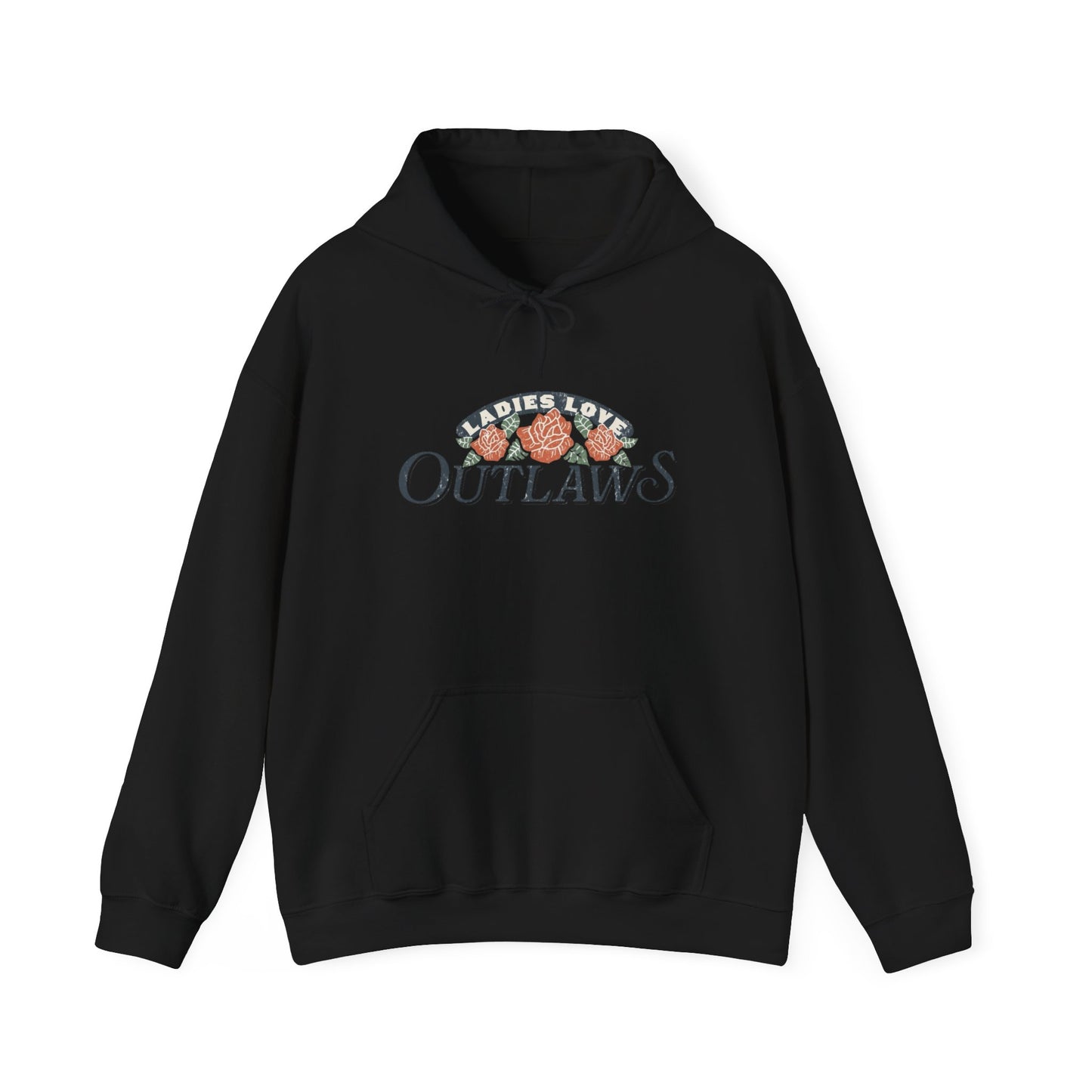 Ladies Love Outlaws Graphic Hoodie Heavy Blend Sweatshirt NEW