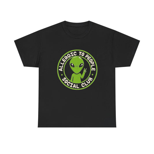 Allergic To People Social Club Graphic T Shirt NEW ADULT TEE VINTAGE