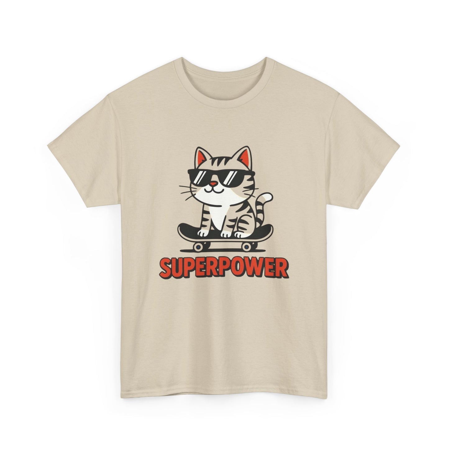 Sure power Funny Cat Graphic T Shirt ADULT NEW