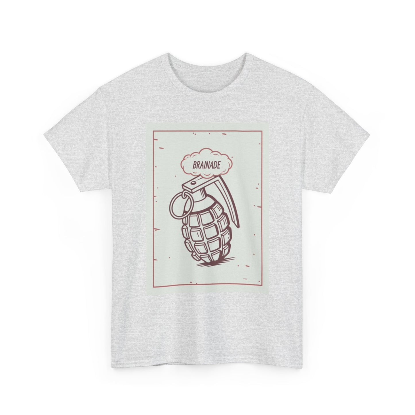 Brainade Funny Graphic T Shirt Grenade Jokes Unisex Heavy Cotton Tee
