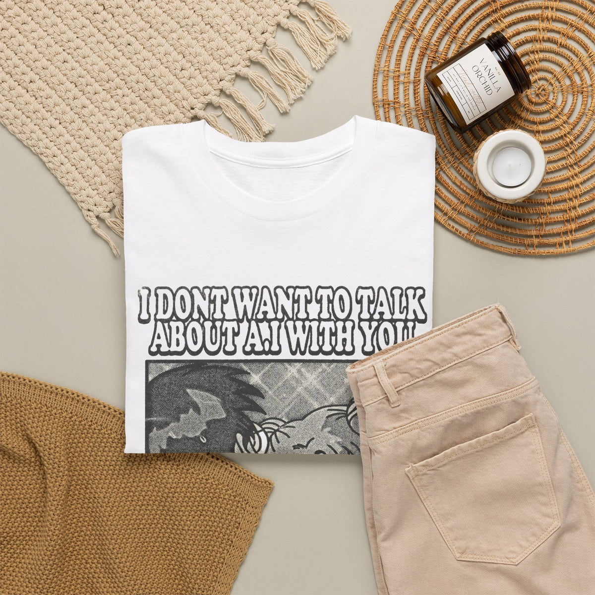 I Don't Want To Talk About AI Funny Art  Men's Graphic Tee Graphic T-Shirt