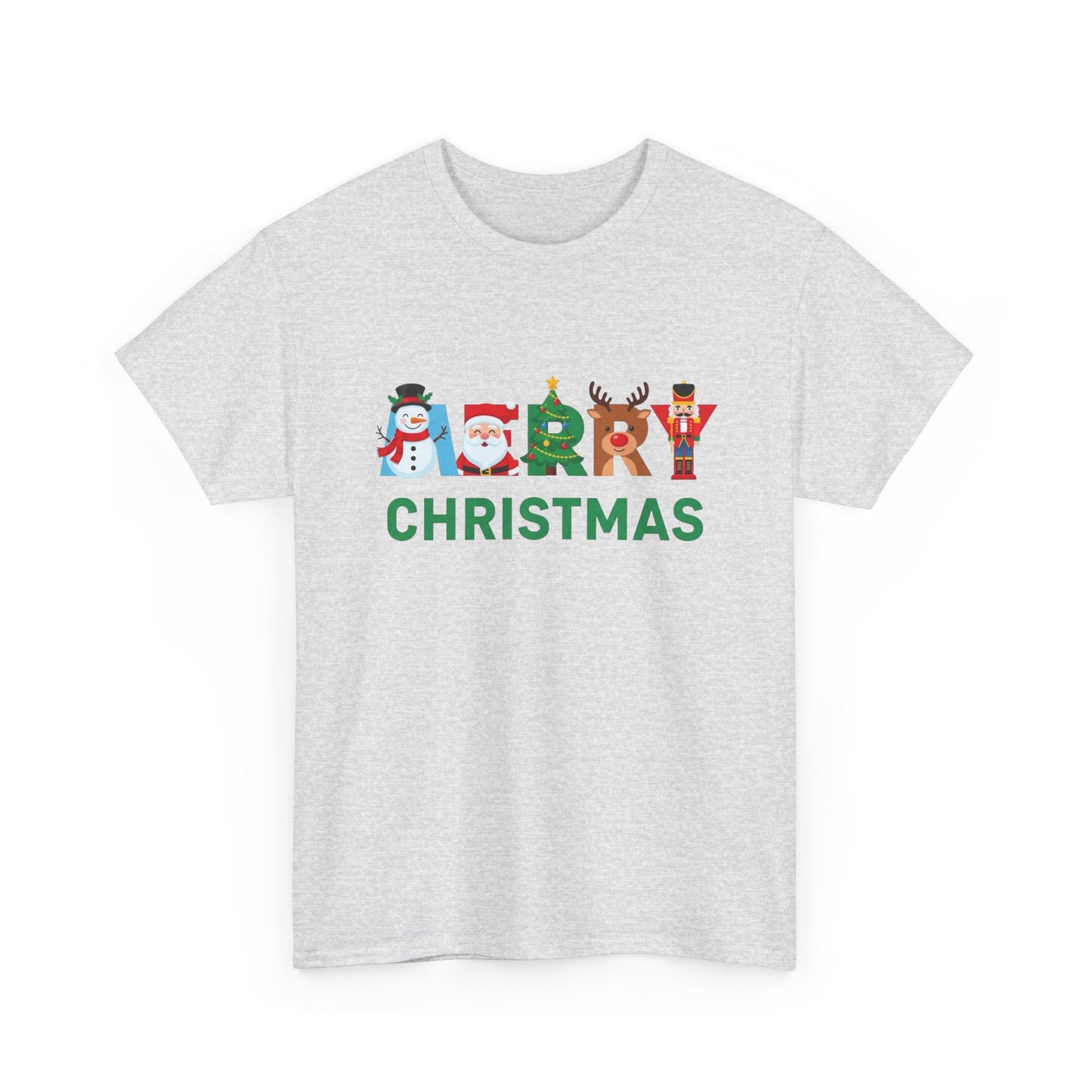 Merry Christmas Characters Graphic T Shirt NEW Unisex Heavy Cotton Tee