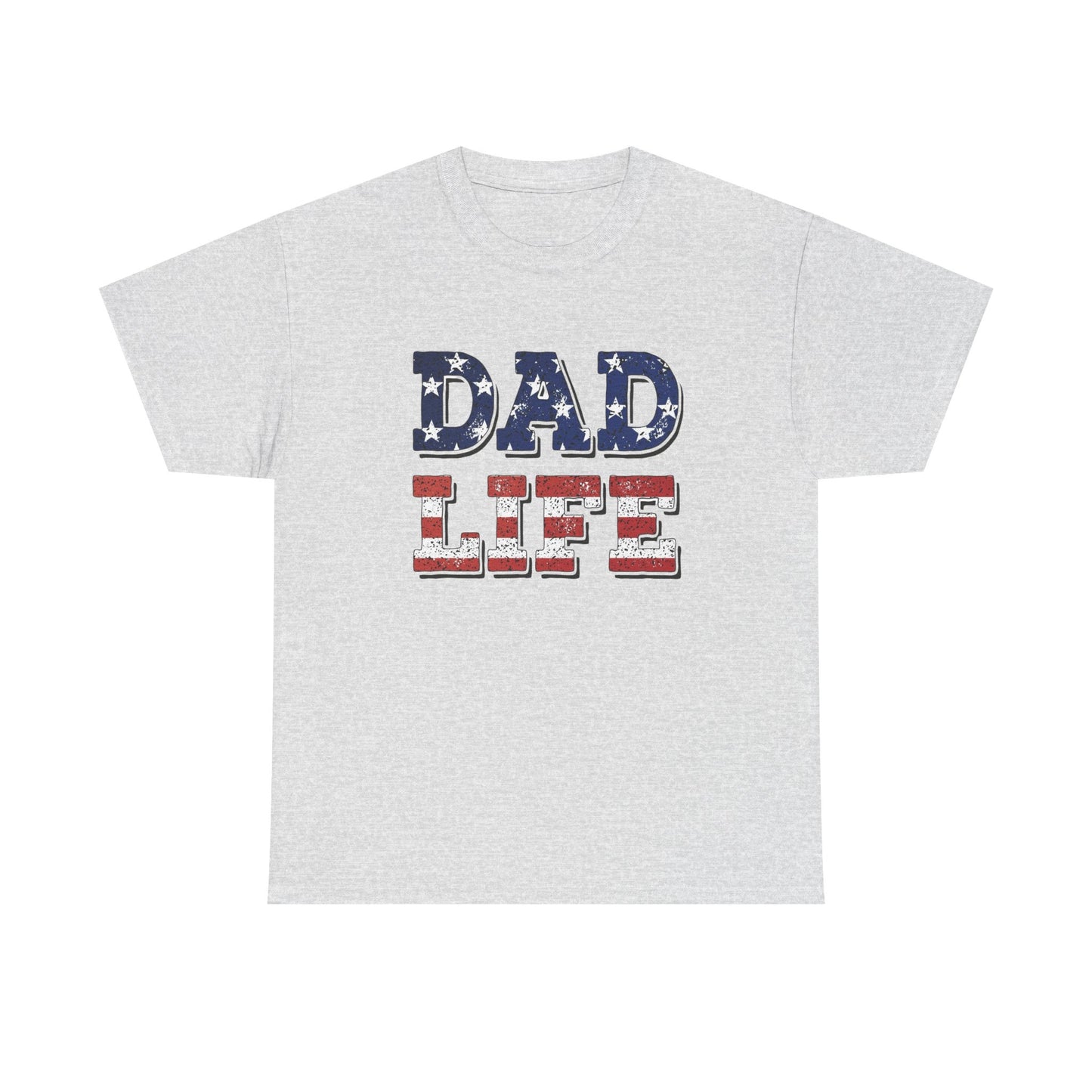 Dad Life USA American Flag Graphic T Shirt NEW ADULT Unisex Heavy Cotton Tee
