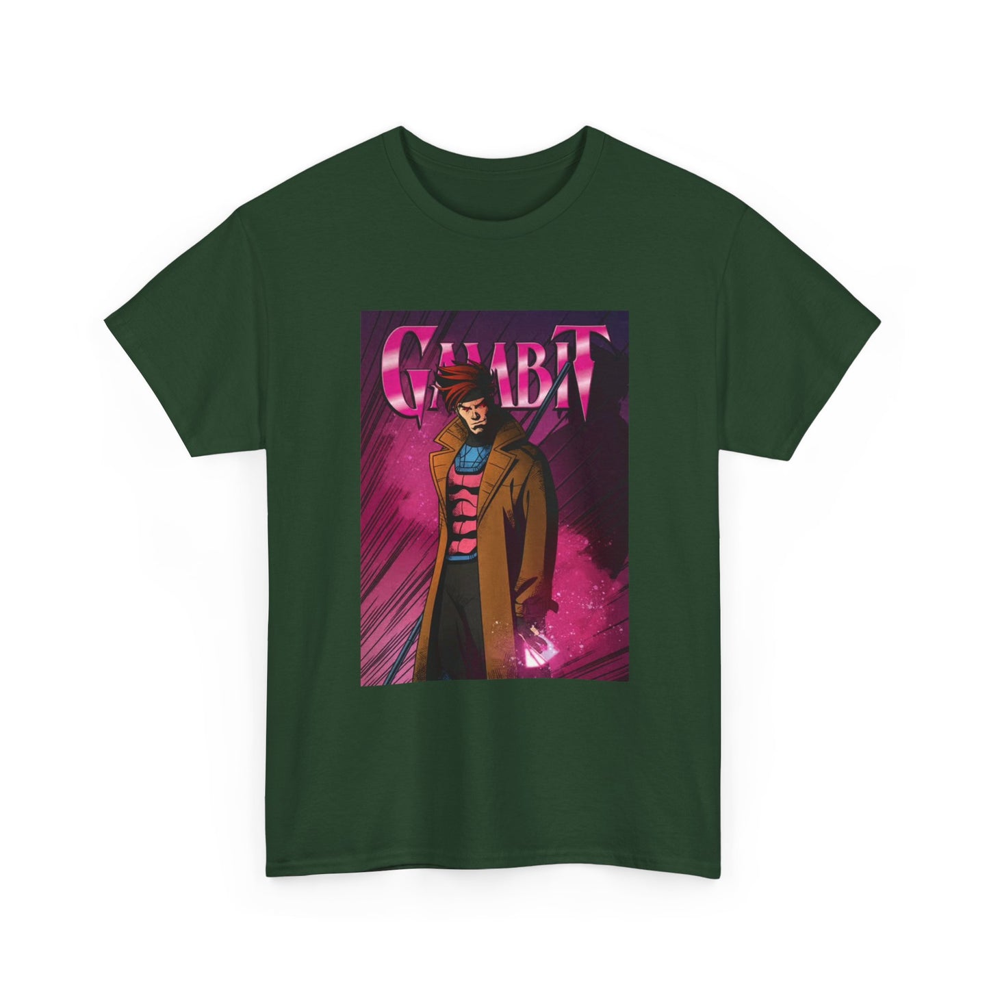 Gambit Tshirt Vintage Anime Cartoon Graphic Neon Unisex Heavy Cotton Tee