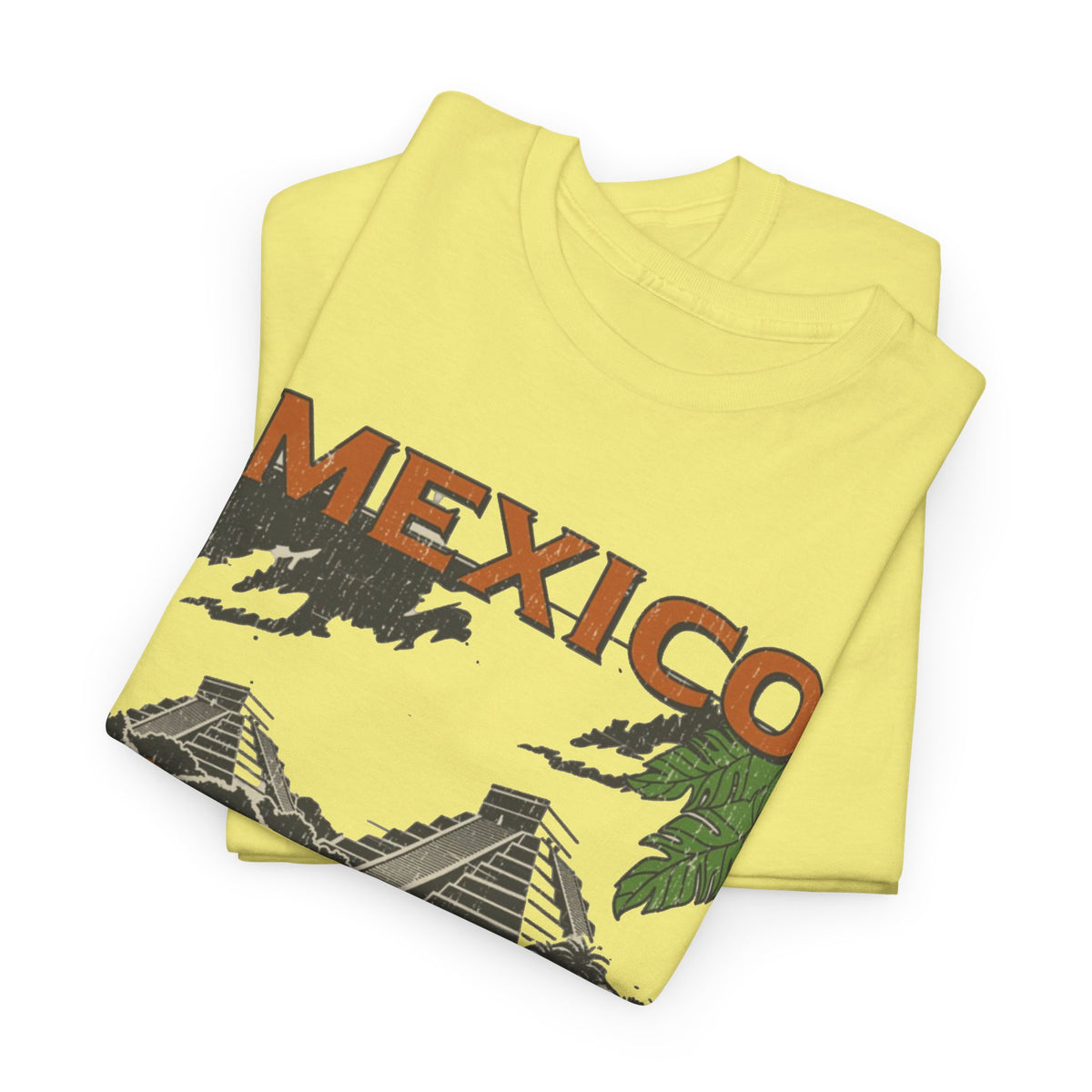 Mexico Pyramids and Tropical Flowers T-Shirt Men's Graphic Tee