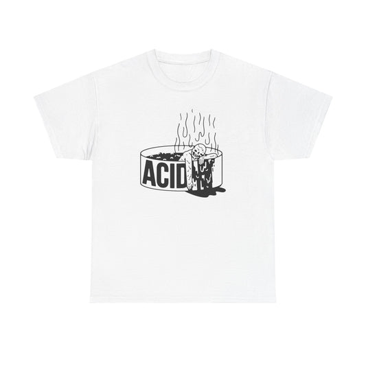 Acid Bath Funny Trippy Vibes Graphic T-Shirt Unisex Heavy Cotton Tee