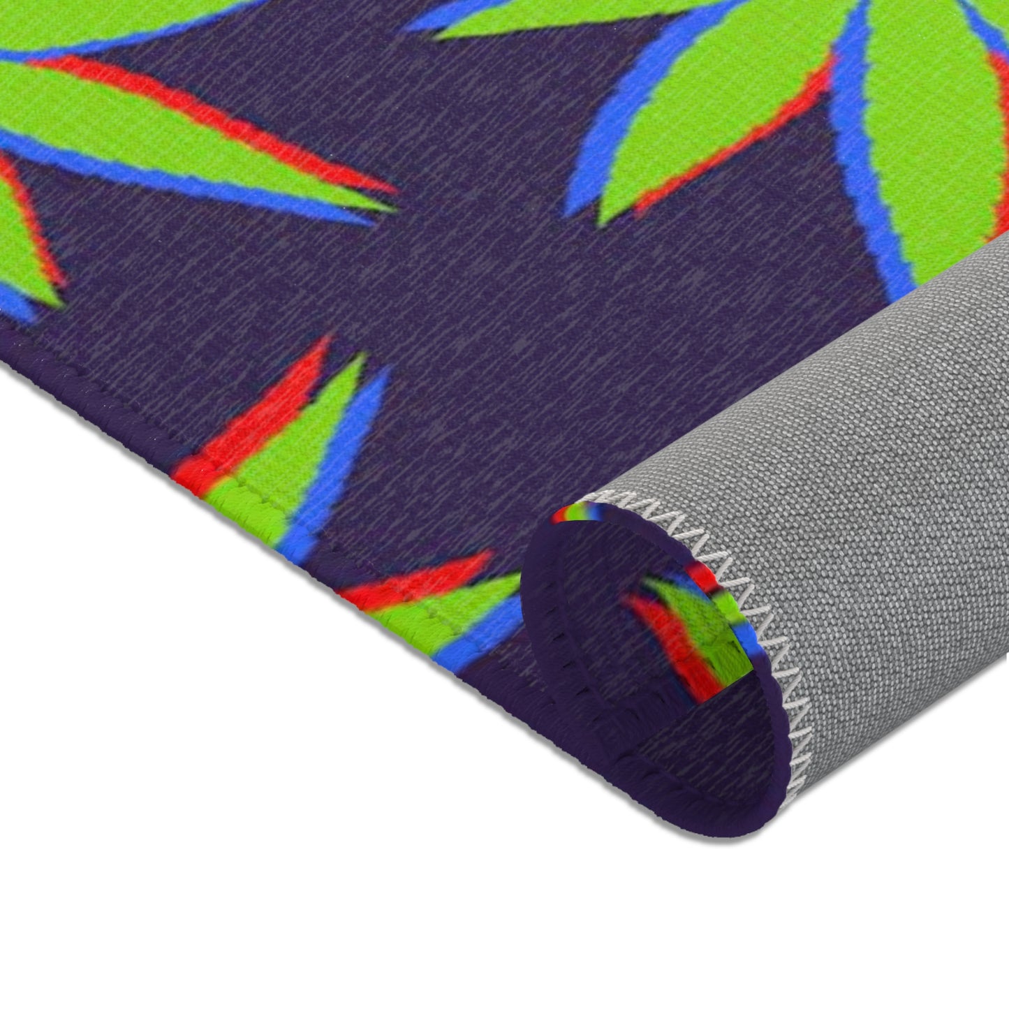 Marijuana Retro Vibes Monogram Area Rugs
