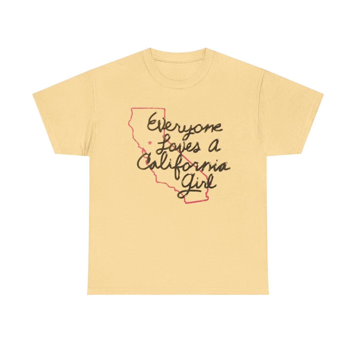 Everyone Loves A California Girl Retro Graphic T Shirt Unisex Heavy Cotton Tee