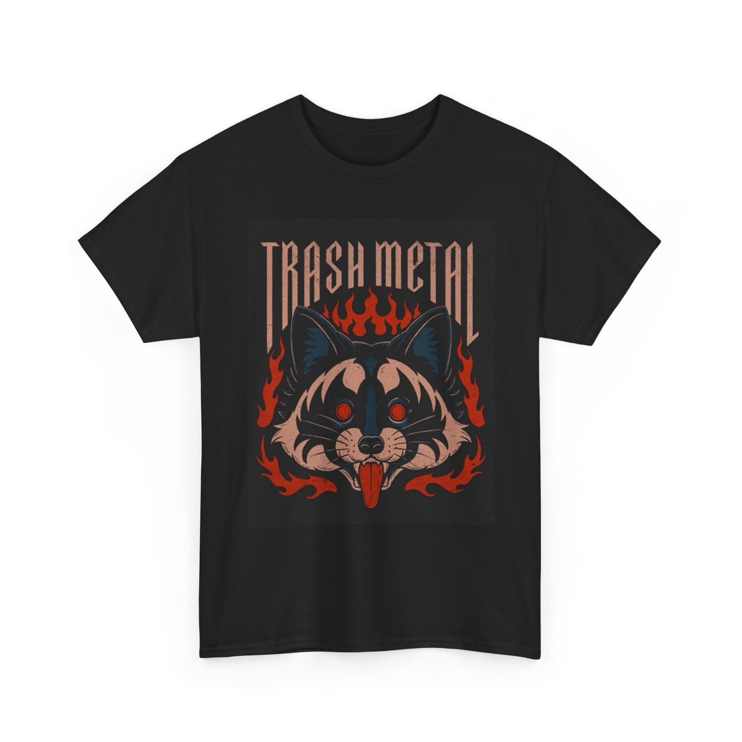 Trash panda T-shirt funny raccoon metal graphic art Unisex Heavy Cotton Tee