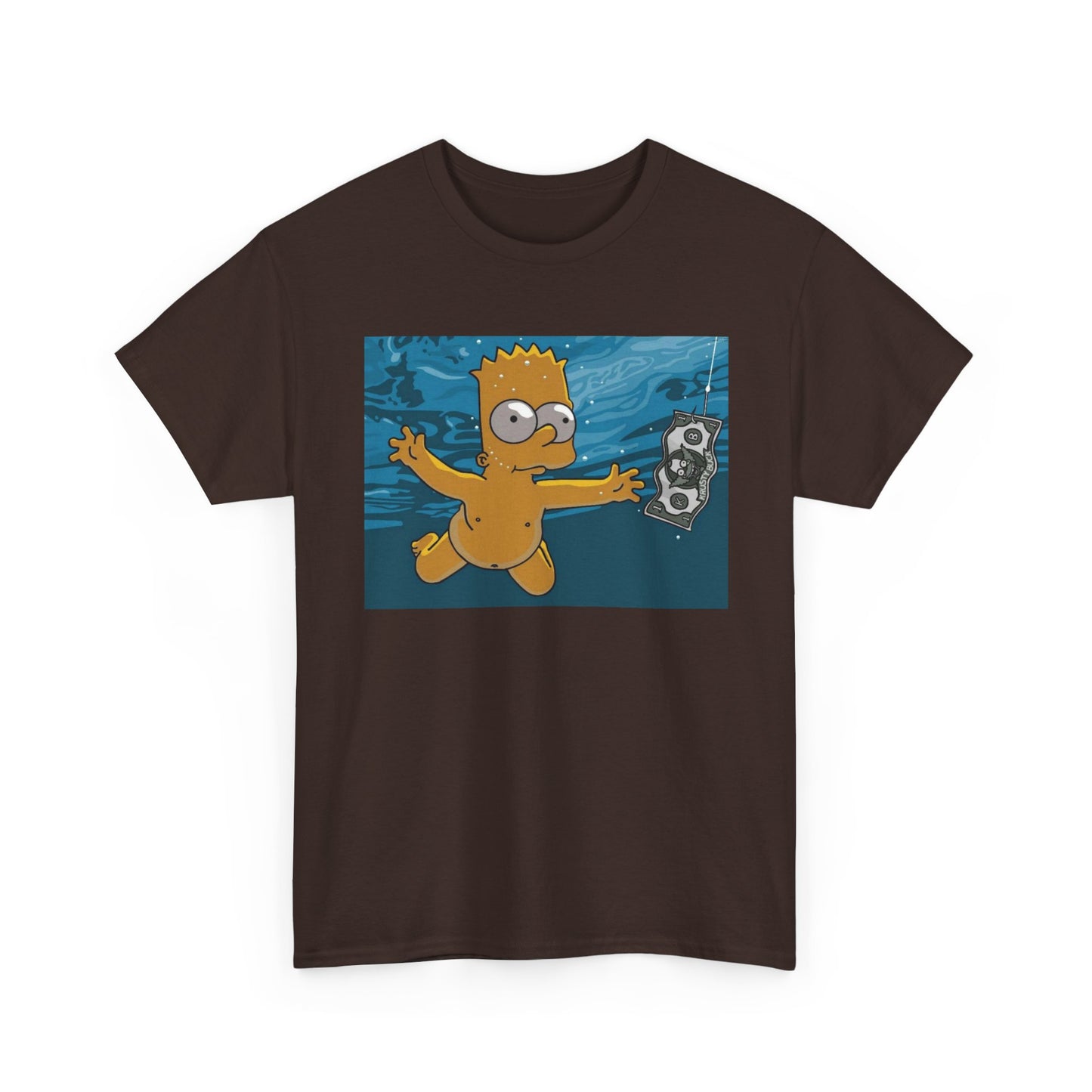 Simpsons T-shirt vintage nirvana retro art funny graphic Unisex Heavy Cotton Tee