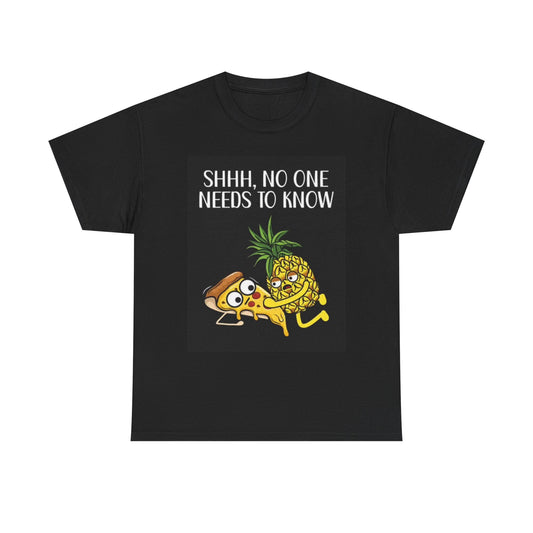 Pineapple And Pizza Graphic T Shirt Funny Jokes Comedy Unisex Heavy Cotton Tee