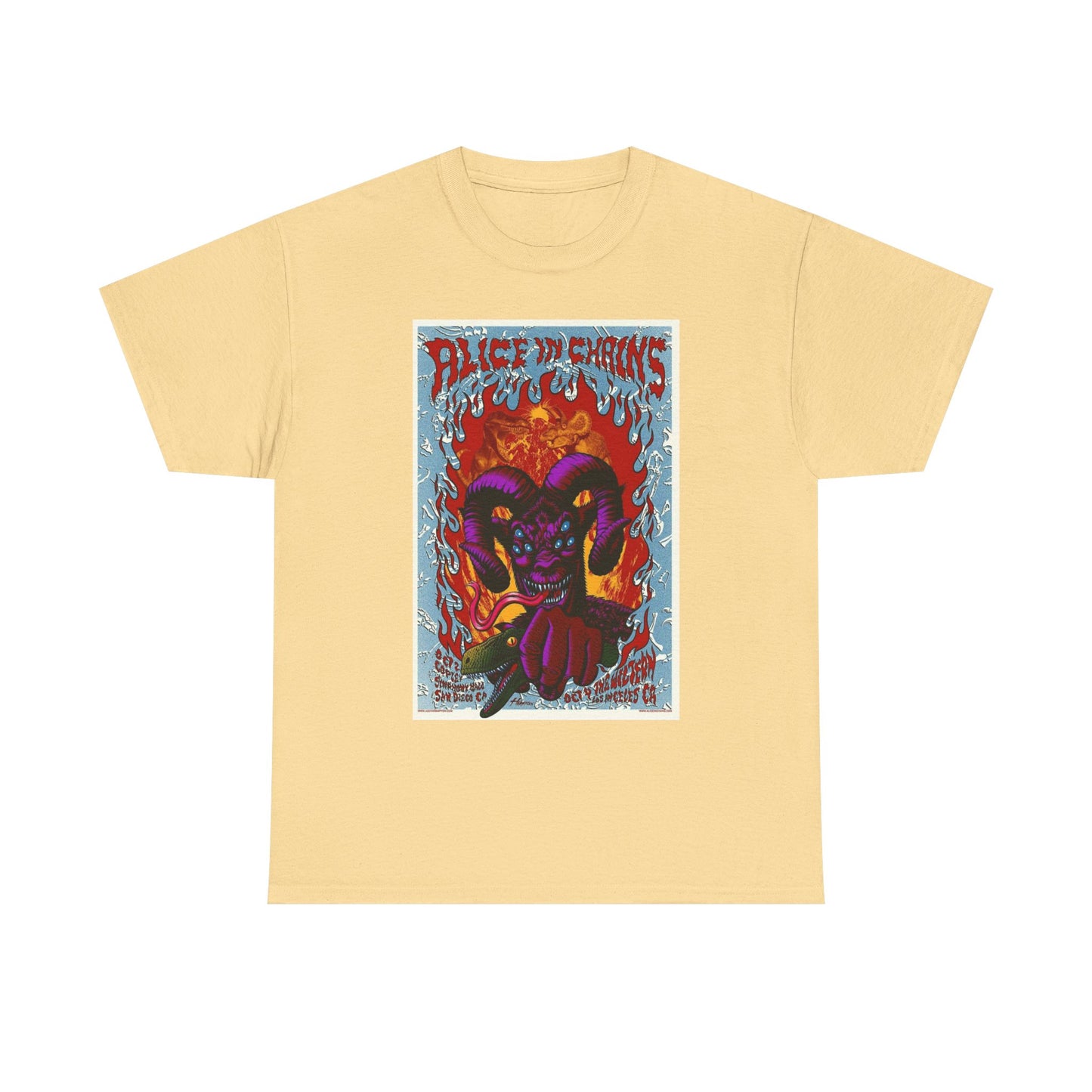 Alice In Chains Rock Band T Shirt Merch Poster Unisex Heavy Cotton Tee