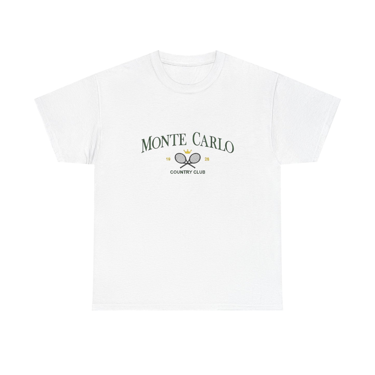 Monte Carlo Country Club Graphic T Shirt NEW Unisex Heavy Cotton Tee