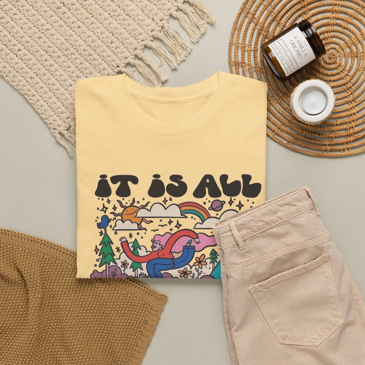 Its All Connected Graphic T Shirt Men's Art Classic Heavy Cotton Tee