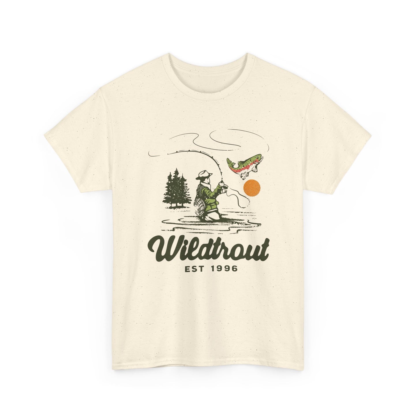 Wild Trout Fishing Graphic T Shirt Unisex Heavy Cotton Tee