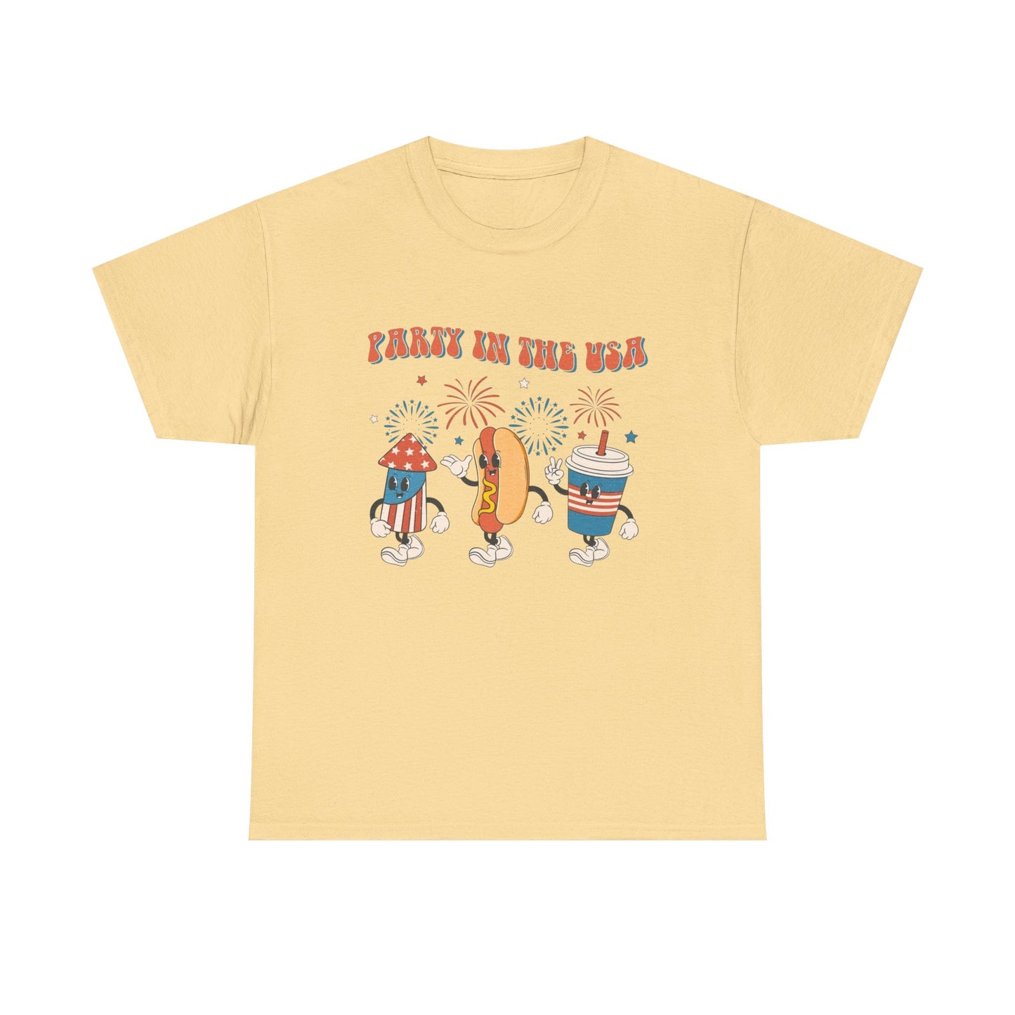 Party In The USA 4th Graphic T Shirt ADULT NEW