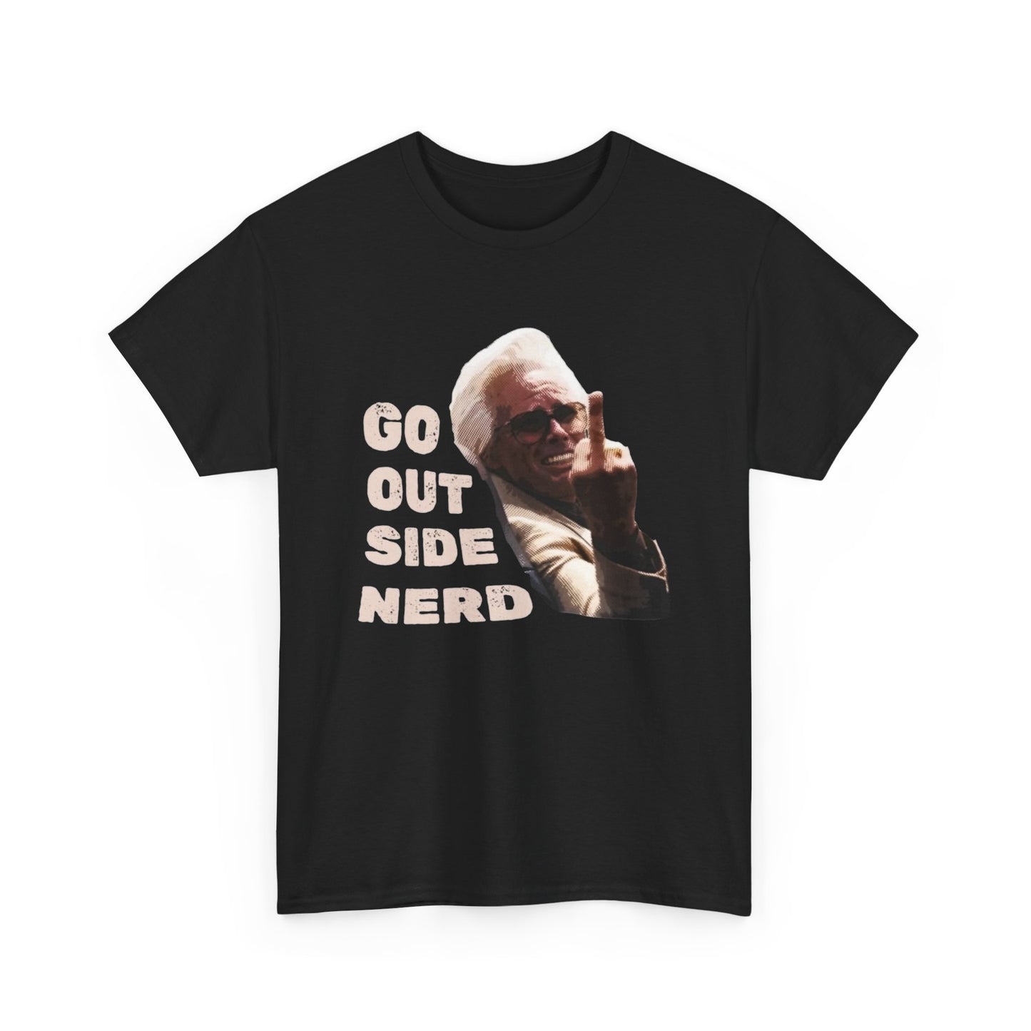 Go Outside Nerd Funny Graphic T Shirt ADULT NEW Unisex Heavy Cotton Tee