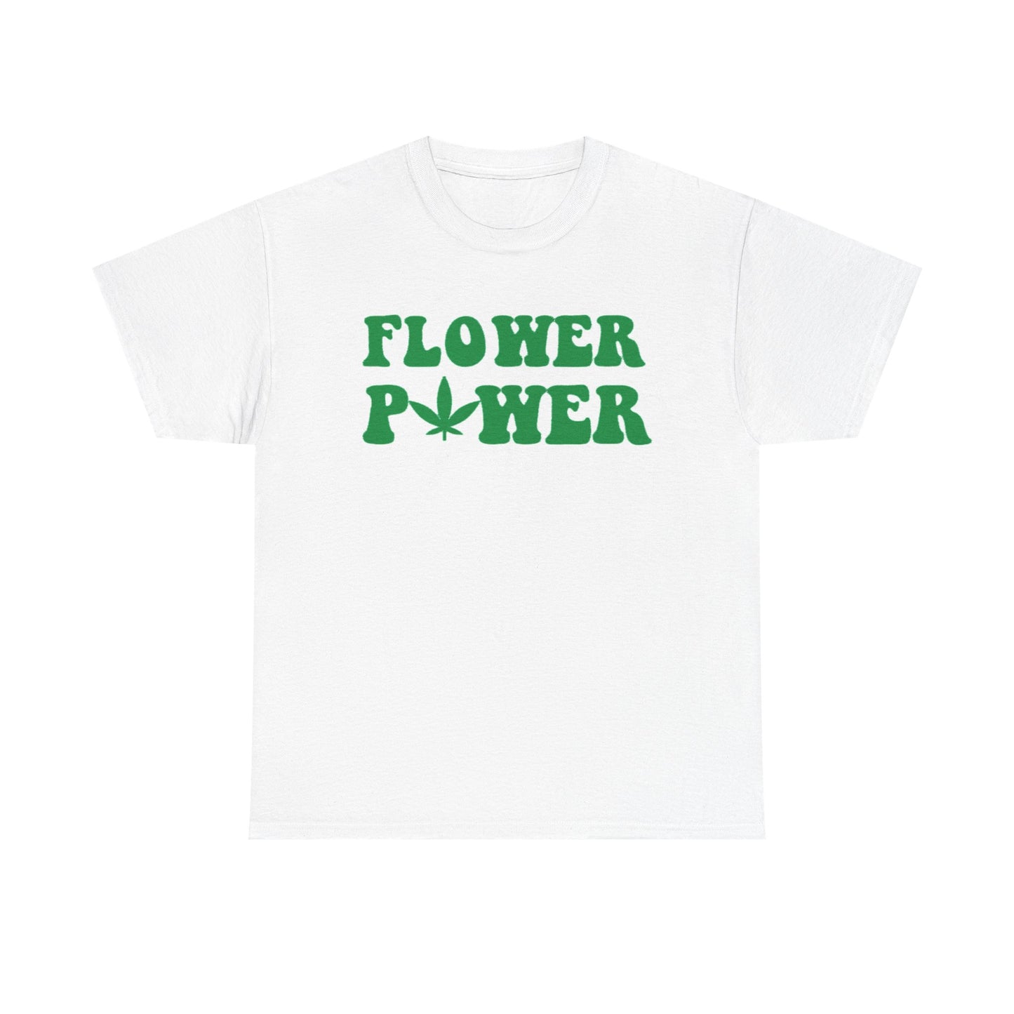 Flower Power Weed Shirt Funny California Graphic Unisex Heavy Cotton Tee