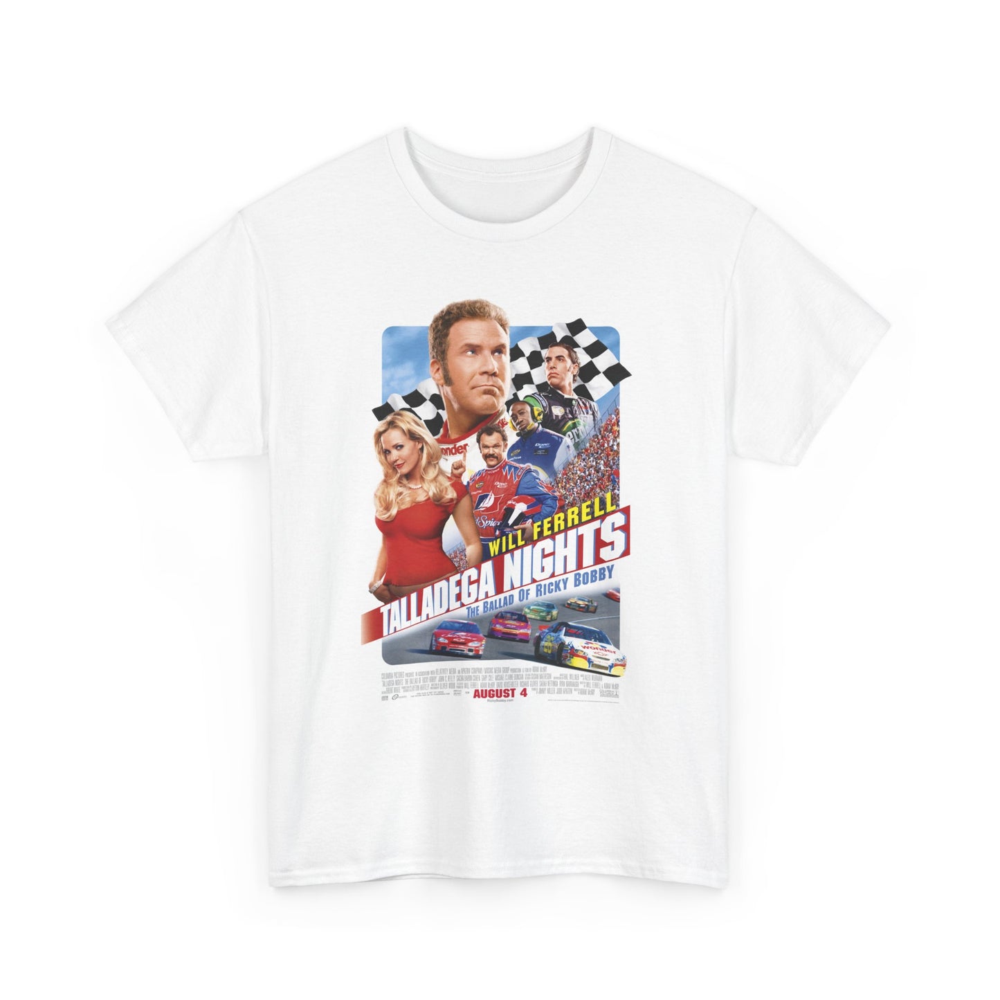 Talladega Nights Graphic T Shirt Ricky Bobby Movie Unisex Heavy Cotton Tee