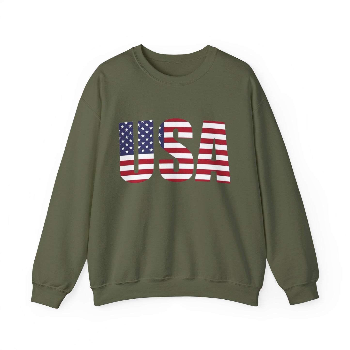 USA American Flag Retro Sweater NEW Unisex Heavy Blend™ Crewneck Sweatshirt