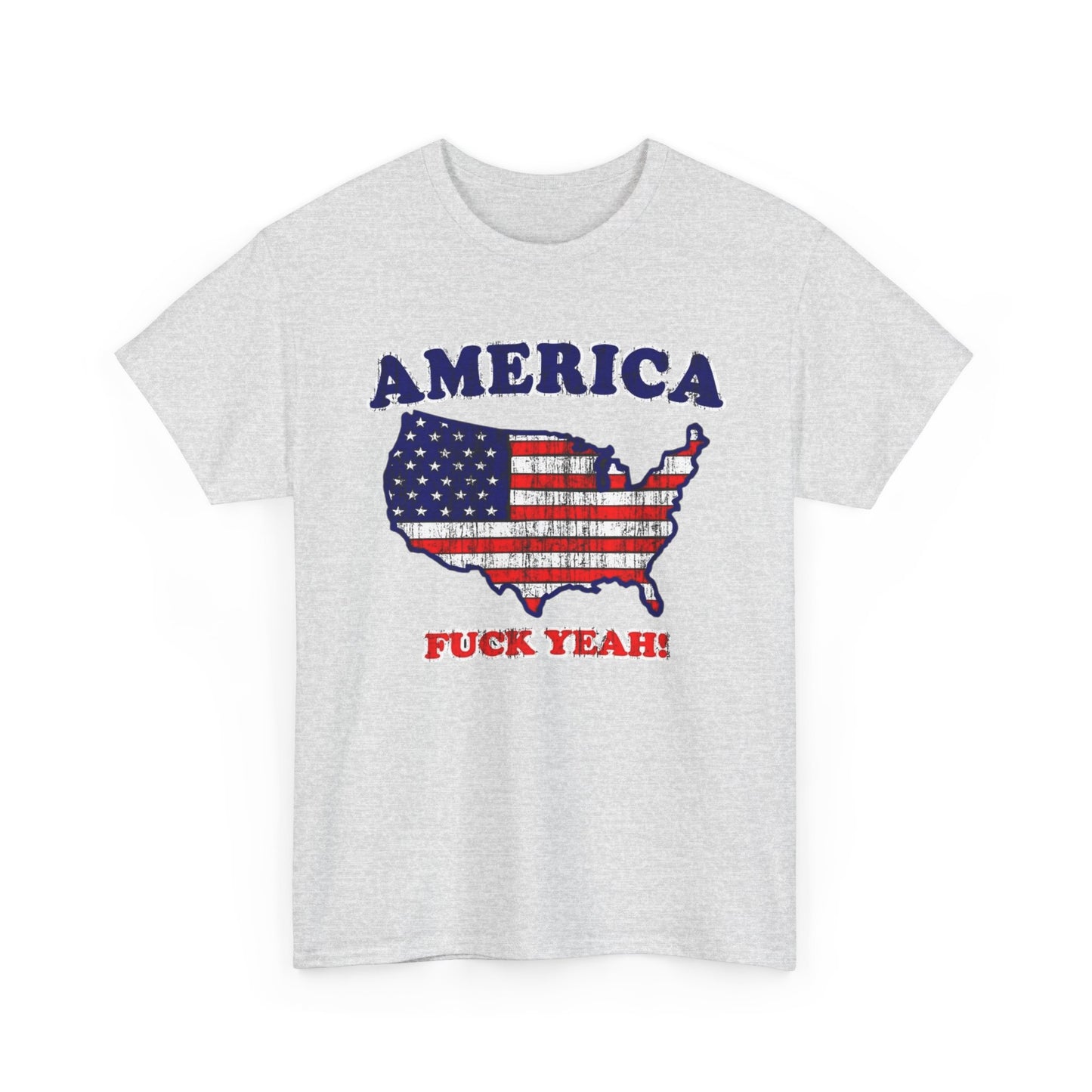 America Hell Yeah Funny Graphic T Shirt Unisex Heavy Cotton Tee
