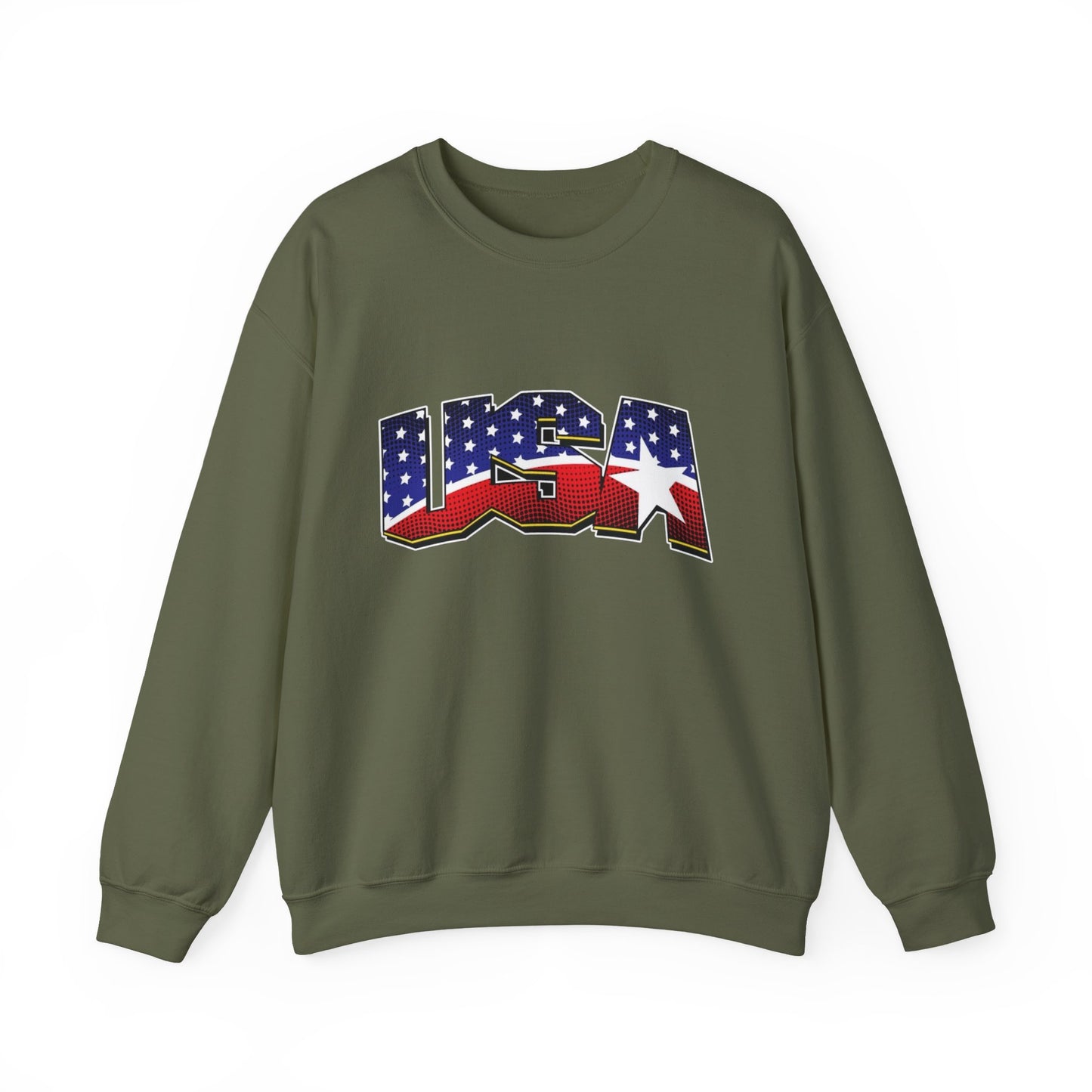 USA American Flag Sweater NEW Unisex Heavy Blend™ Crewneck Sweatshirt