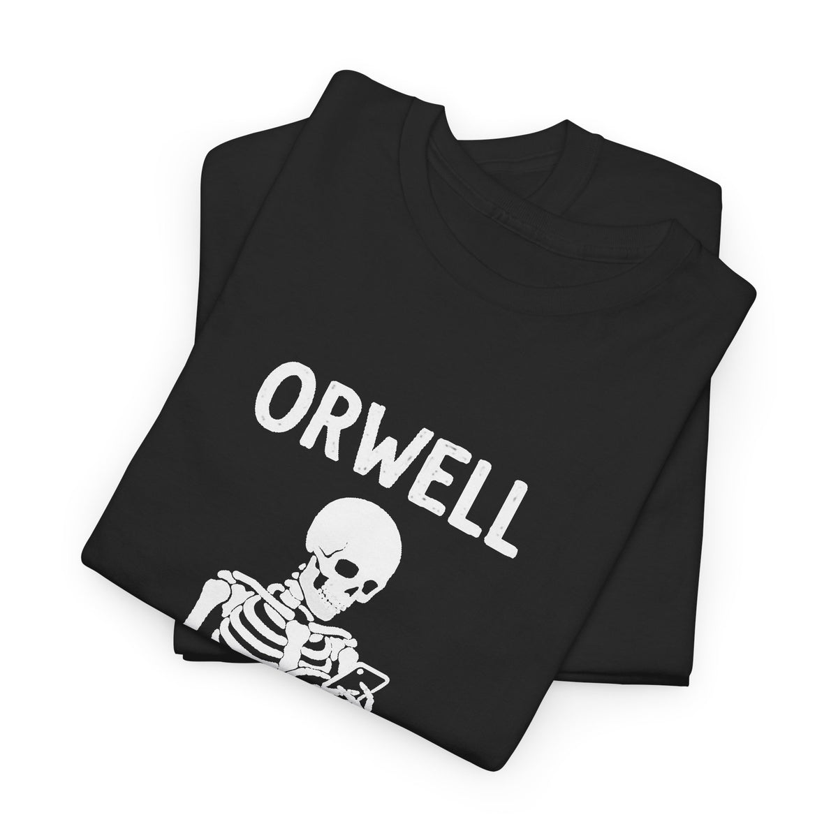 Orwell 1984 Skeleton Tee | Dystopian Literature Shirt Men's Graphic T Shirt