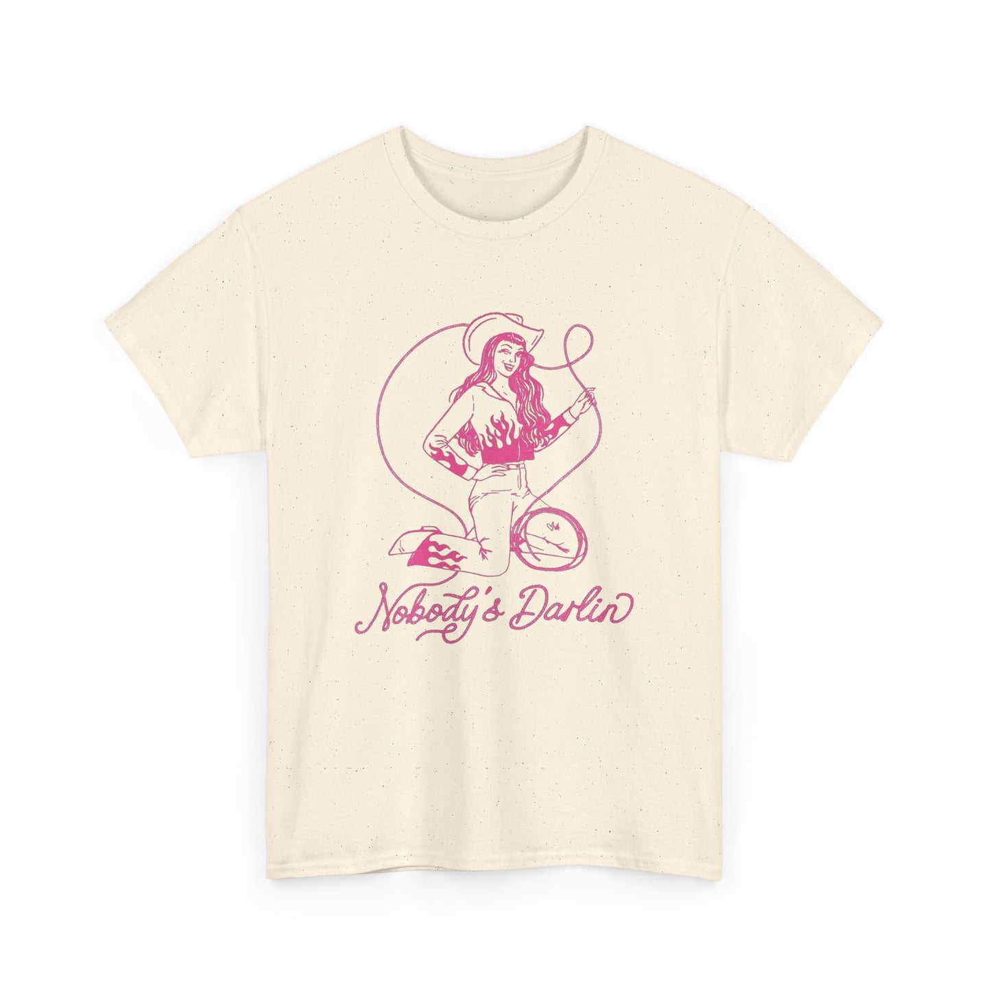 Nobody's Darling Cowgirl Vintage Graphic T-Shirt, Unisex Cotton Shirt